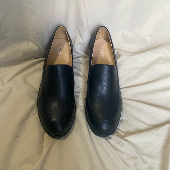 Black Platform Wedge Loafers Flex Step Size 8.5 - Picture 10 of 12